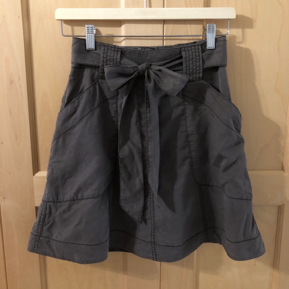 2/$20🍁Anthropologie HD in Paris | Belted A-line Tencel skirt (2)